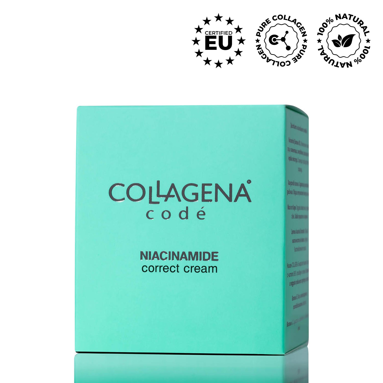Crema corectoare cu NIACINAMIDĂ COLLAGENA Codé - împotriva petelor pigmentare și imperfecțiunilor pielii, 50 ml.