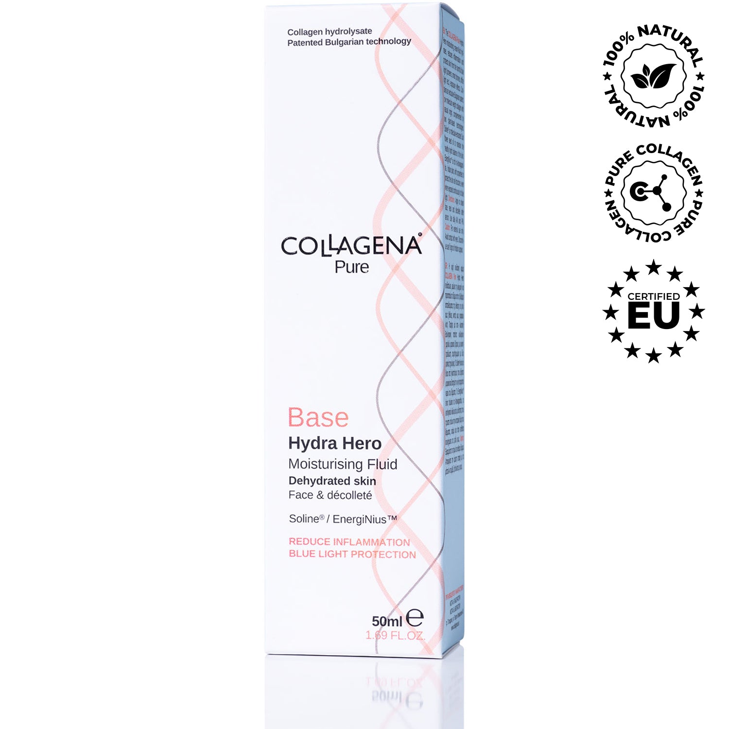 Crema hidratantă fluidă Hydra Hero COLLAGENA Pure, 50 ml.