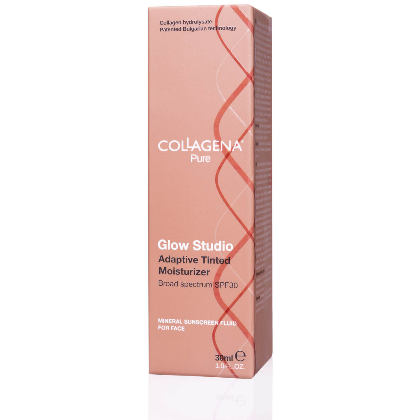 Fluid BB hidratant colorat cu culoare adaptabilă și SPF30, COLLAGENA Pure, Glow Studio, 30 ml