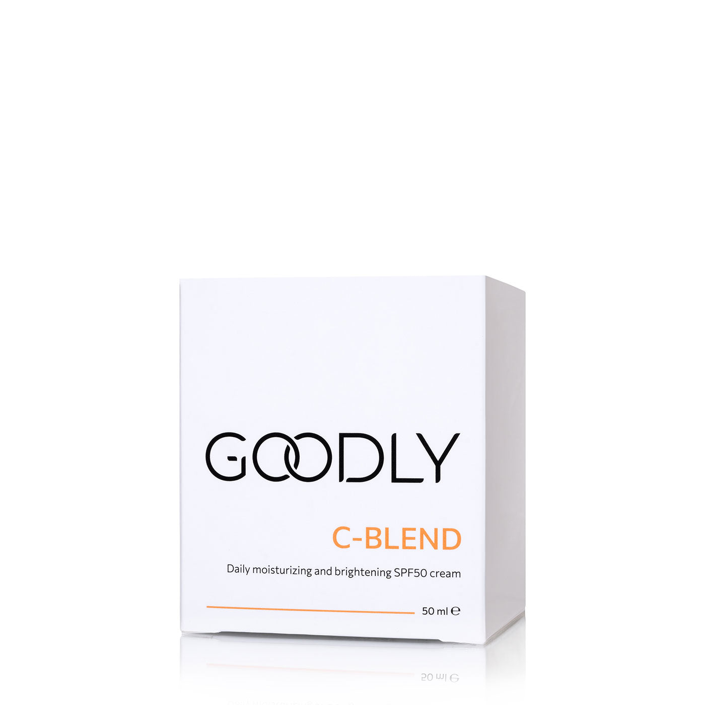 Crema de zi C-BLEND pentru iluminare și hidratare cu SPF50, GOODLY, 50 ml.