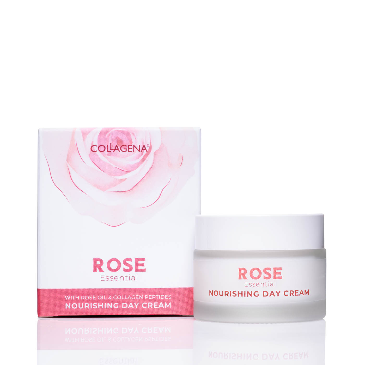 Cremă de zi hrănitoare cu ulei de trandafir și peptide de colagen, COLLAGENA Rose Essential, 50 ml