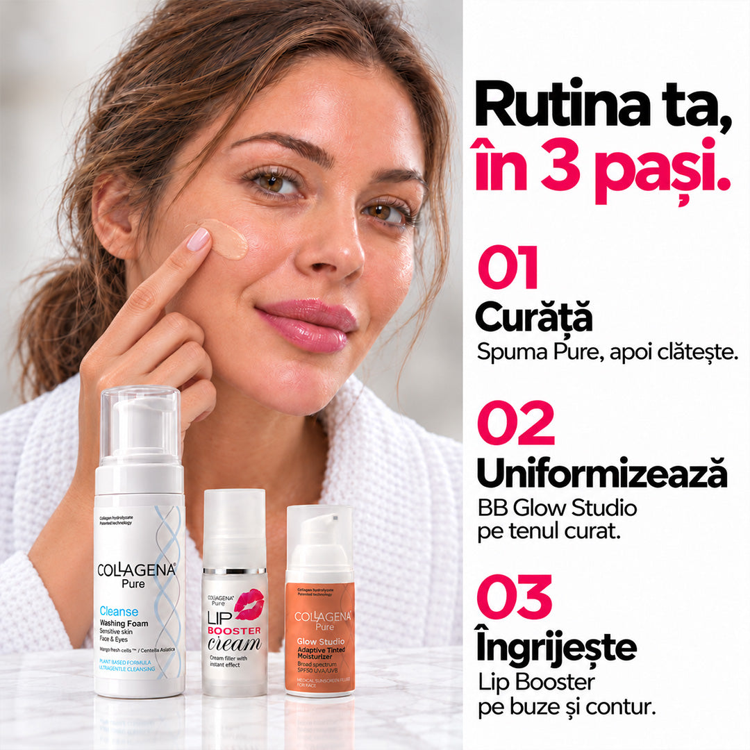 Set Glow Trio - Ten Uniform și Buze Pline