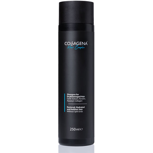 Shampoo with garlic and keratin for dry and damaged hair COLLAGENA Hair Complex, 250 ml.