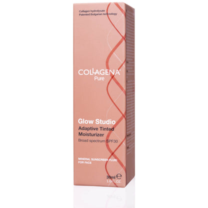 Tinted hydrating BB fluid with adaptive color and SPF30, COLLAGENA Pure, Glow Studio, 30 ml