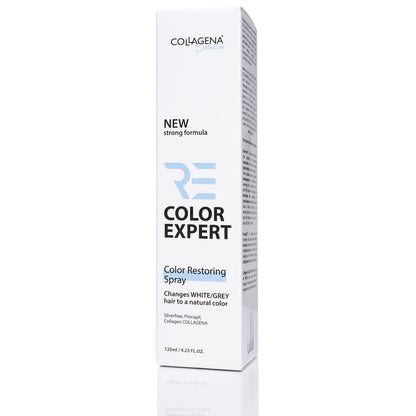 Spray pentru restabilirea culorii naturale a părului cărunt REcolor EXPERT, Formulă Nouă Puternică, COLLAGENA Solution, 125 ml