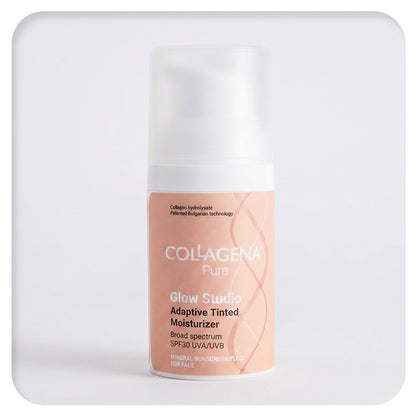 Tinted hydrating BB fluid with adaptive color and SPF30, COLLAGENA Pure, Glow Studio, 30 ml