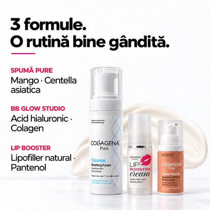 Set Glow Trio - Ten Uniform și Buze Pline